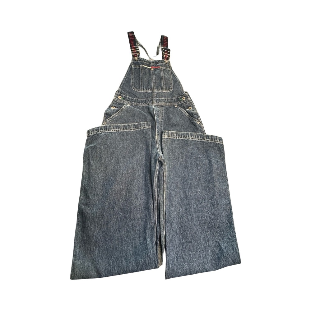 Tommy Hilfiger Overalls Womens S Blue Denim Flare Wide Leg Carpenter 90s Boho